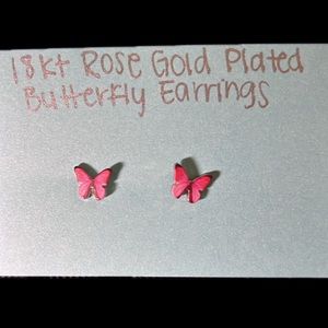 *NEW* 18kt Rose Gold Butterfly Earrings